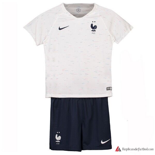 Camiseta Seleccion Francia Segunda equipación Niños 2018 Blanco